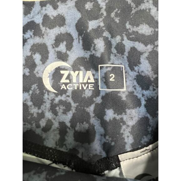 Zyia‎ Active Stone Leopard Printed Scrunchy Light & Luxe Activewear Leggings - 2 - Picture 8 of 10